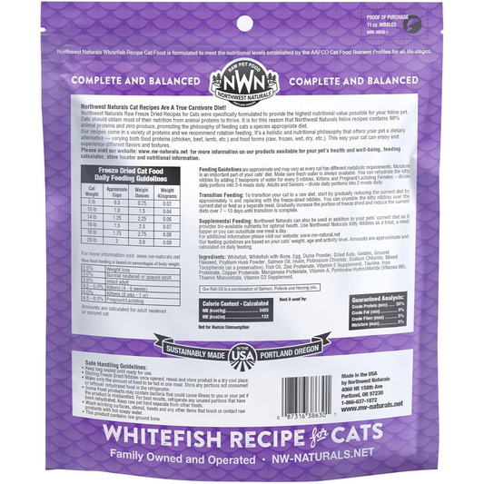 Freeze Dried Cat Food - Nibbles - Whitefish Recipe - 11 oz