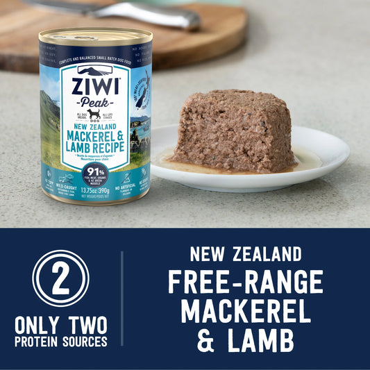 ZIWI Peak Canned Wet Dogs Food-Mackerel & Lamb 巅峰狗罐头-马鲛鱼羊肉
