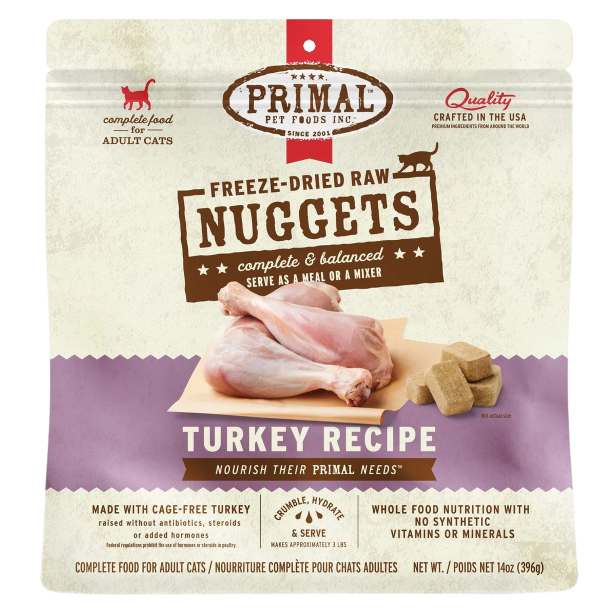 Freeze Dried Cat Food - Turkey Dinner Nuggets - Adult