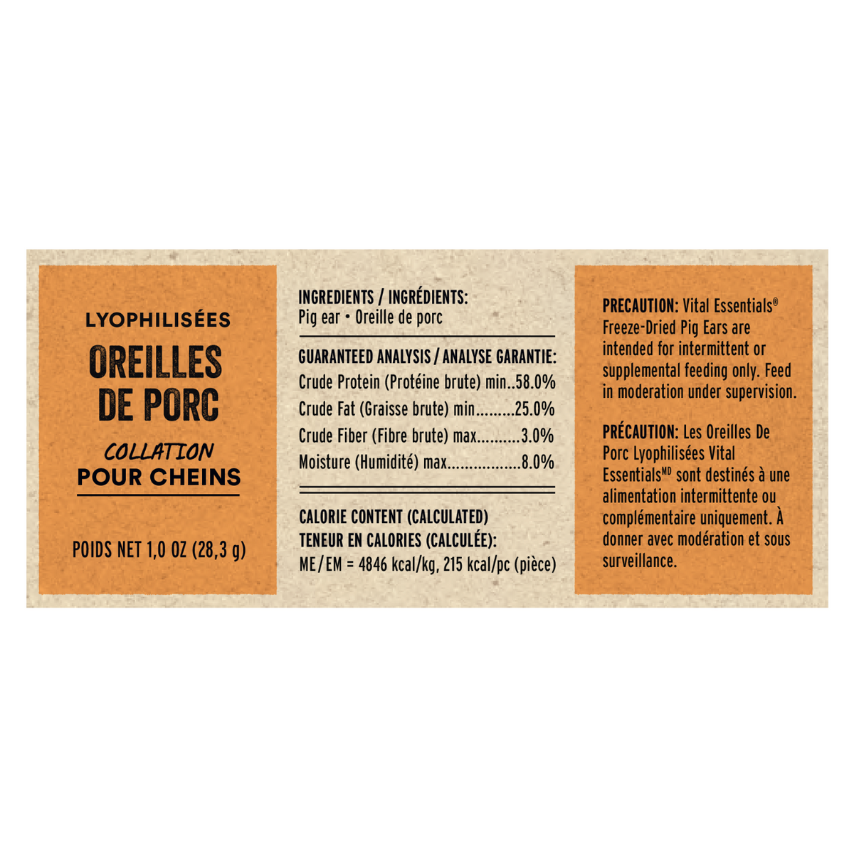 Freeze Dried Dog Treat - Raw Bar - Pig Ear