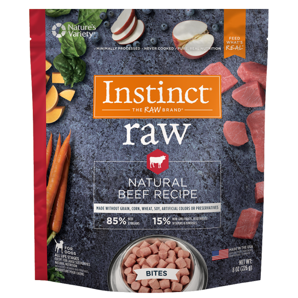 Instinct - Dog - Raw Natural Bites 85/15 Beef
