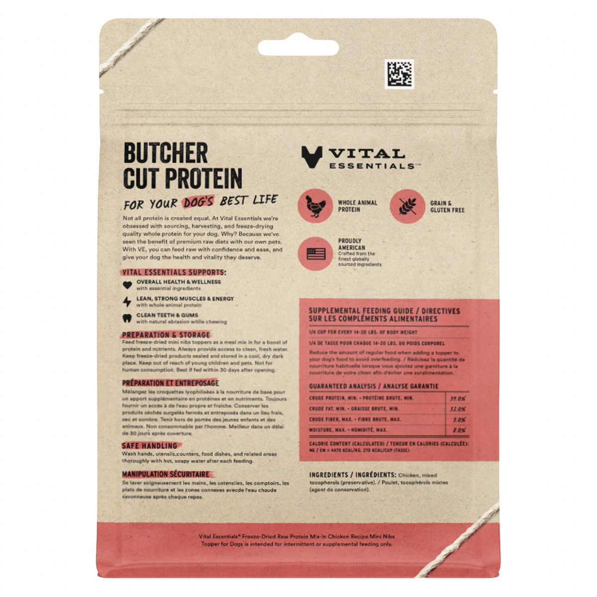 Freeze Dried Dog Food Topper, PROTEIN MIX-IN, Chicken Recipe - Mini Nibs