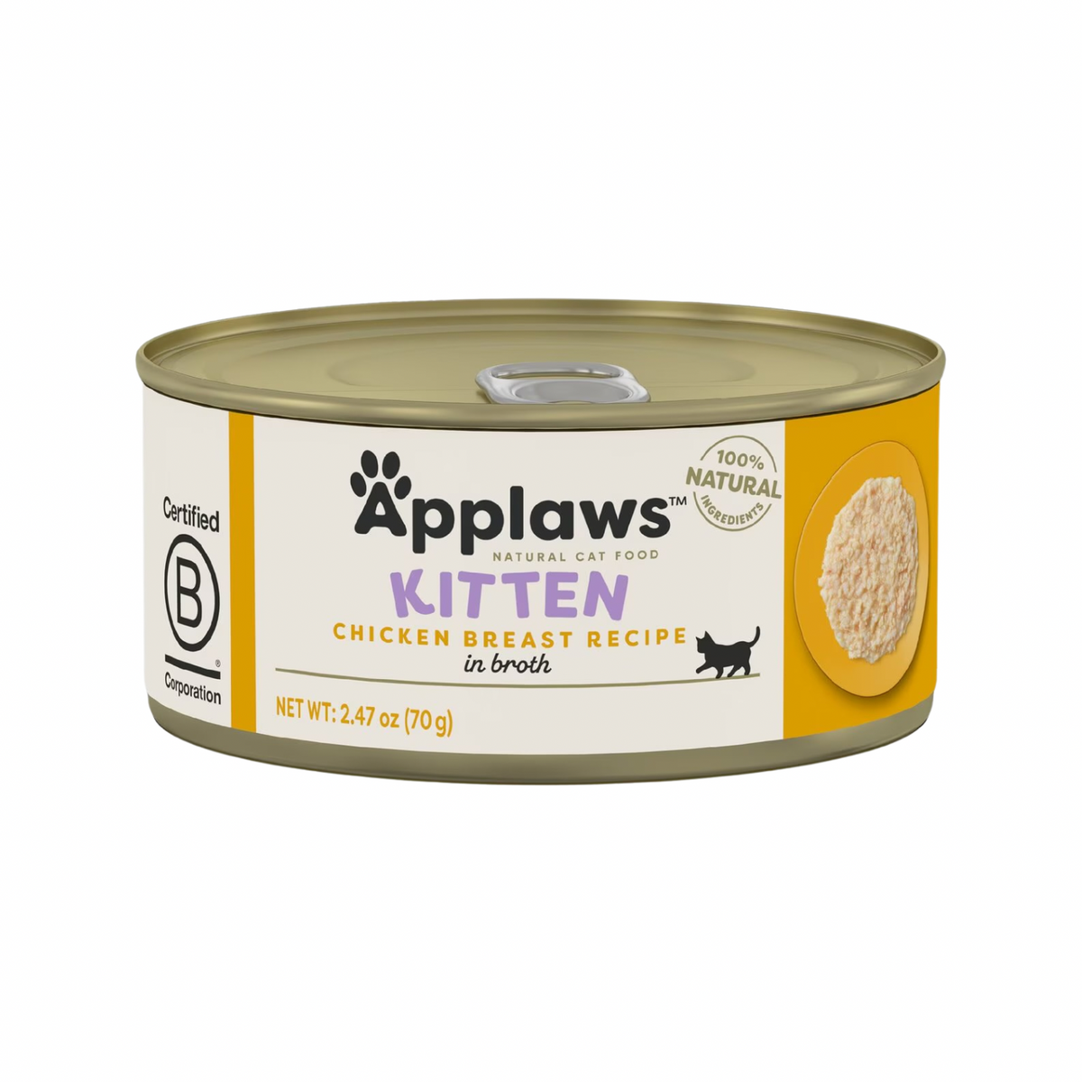 Canned Cat Treat - KITTEN - Chicken Breast in Broth - 2.47 oz
