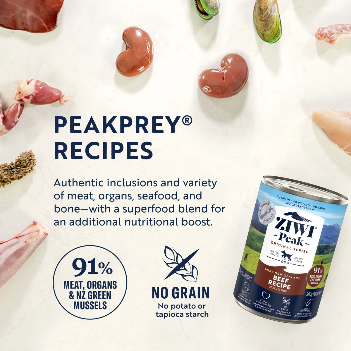 ZIWI Peak Canned Wet Dogs Food-Beef 巅峰狗罐头-牛肉