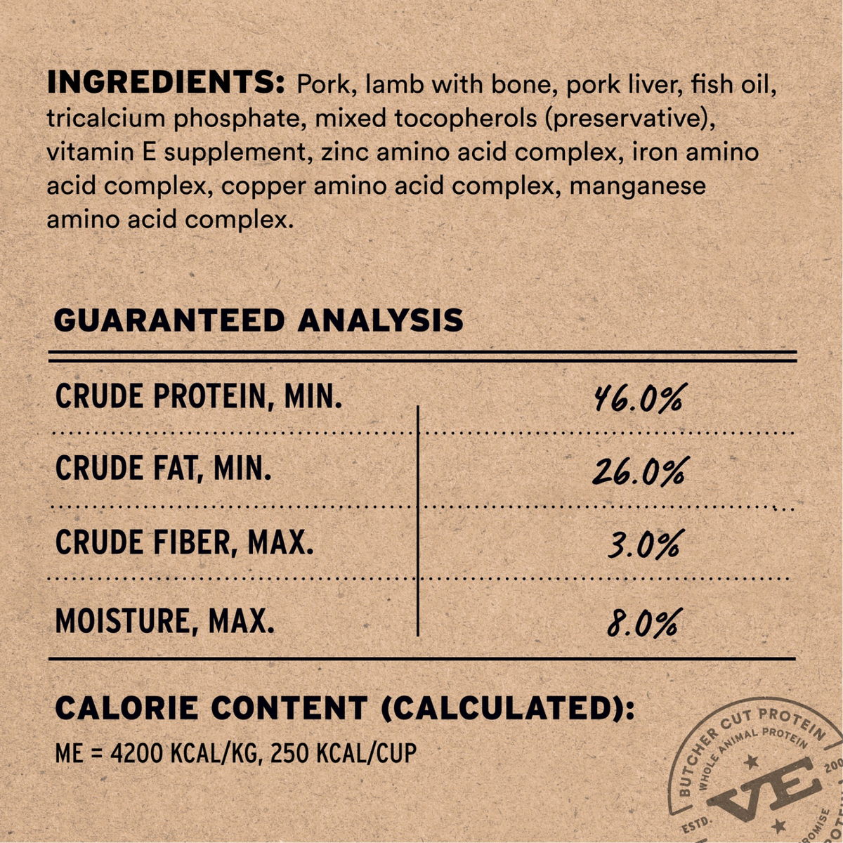 Freeze Dried Cat Food - Crunchy Micro Nibs - Pork & Lamb