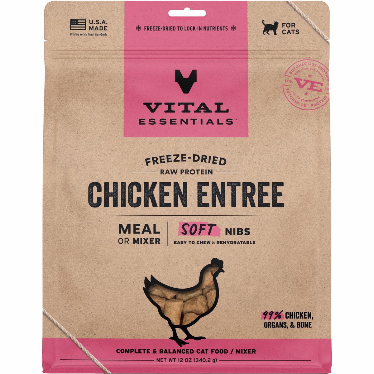 Freeze Dried Cat Food - Soft Nibs - Chicken