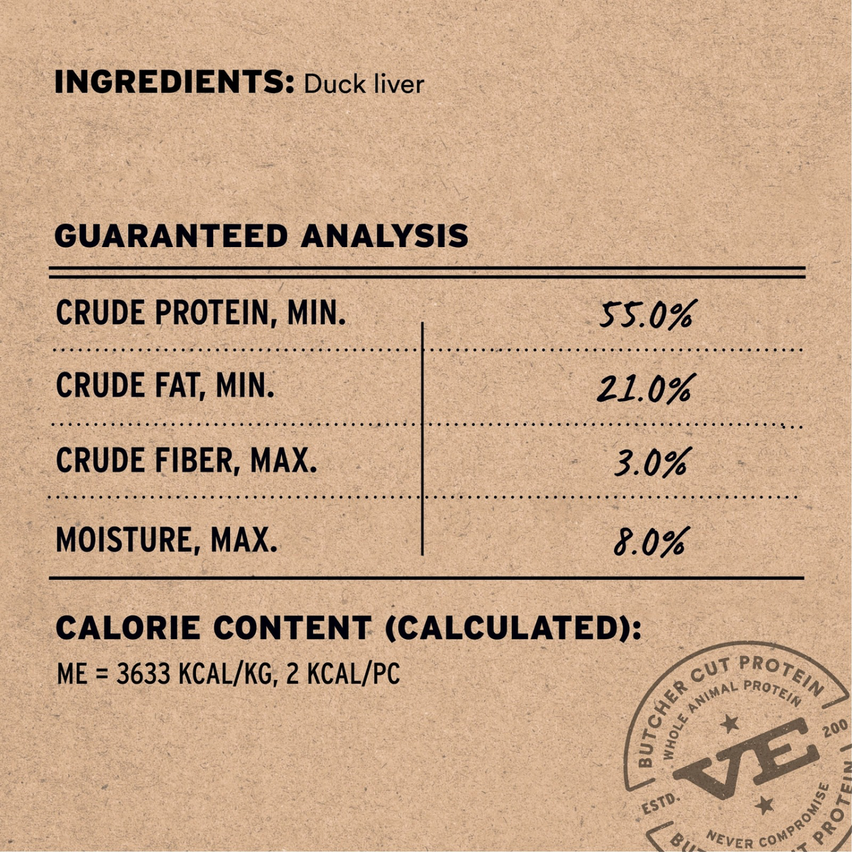 Freeze Dried Cat Treat - Duck Liver