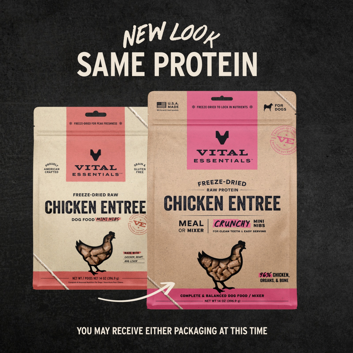 Freeze Dried Dog Food - Crunchy Mini Nibs - Chicken