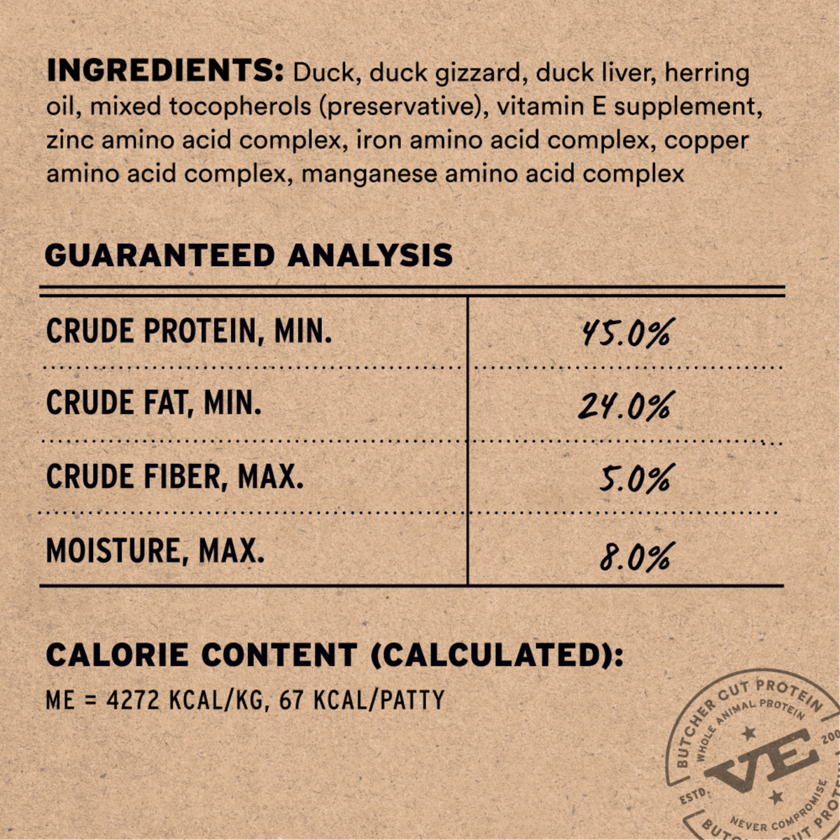 Freeze Dried Dog Food - Mini Patties - Duck