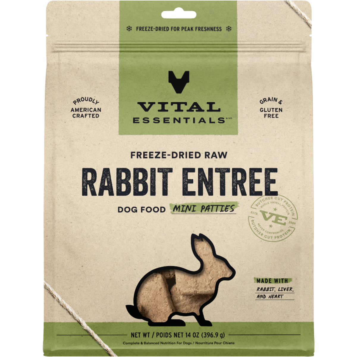 Freeze Dried Dog Food - Mini Patties - Rabbit