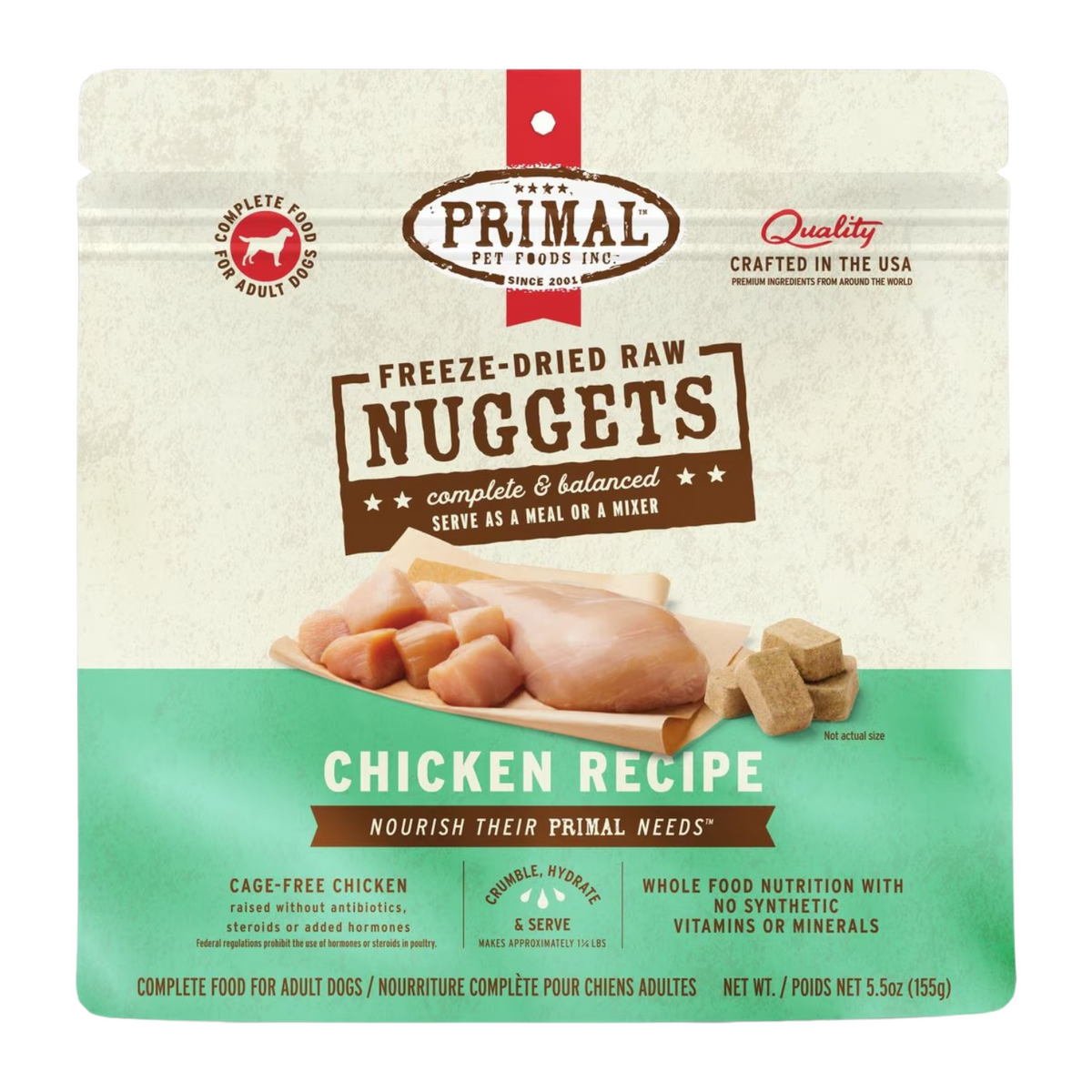 Freeze Dried Dog Food - Chicken Dinner Nuggets - Adult