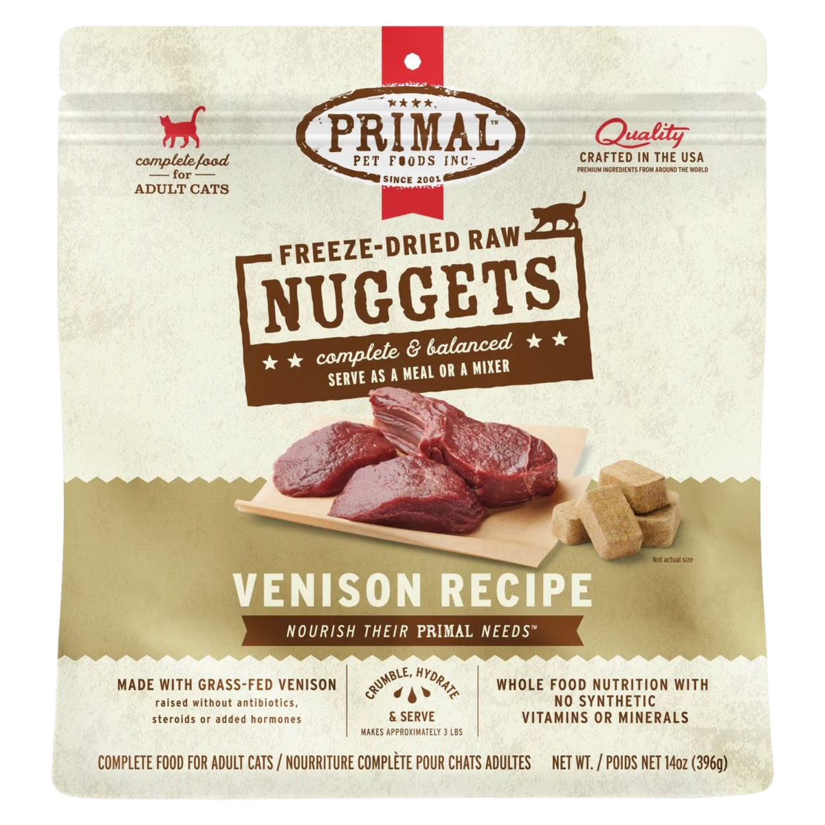 Freeze Dried Cat Food - Venison Dinner Nuggets - Adult
