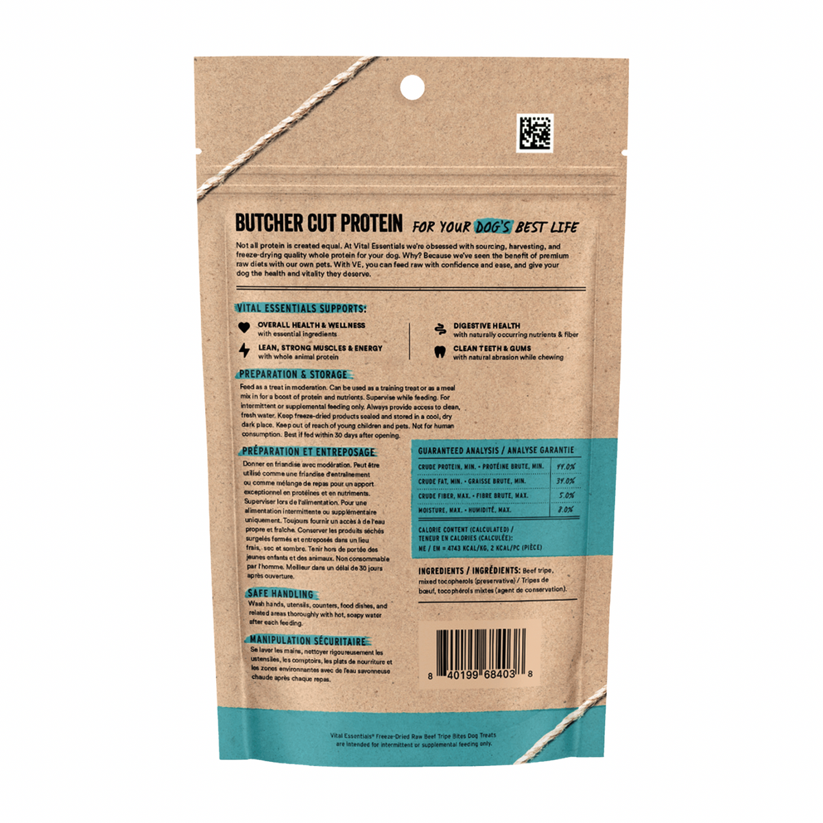 Freeze Dried Dog Treat - Beef Tripe Bites