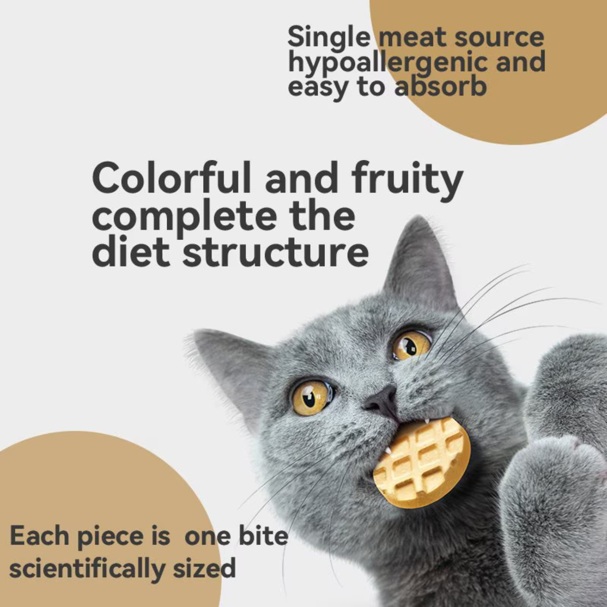 Freeze Dried Cat Treat - Meat Waffle (Mixed Flavor)