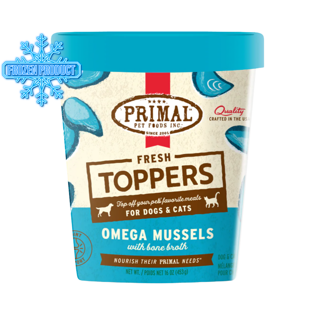 Frozen Food Topper for Dogs & Cats - Omega Mussels