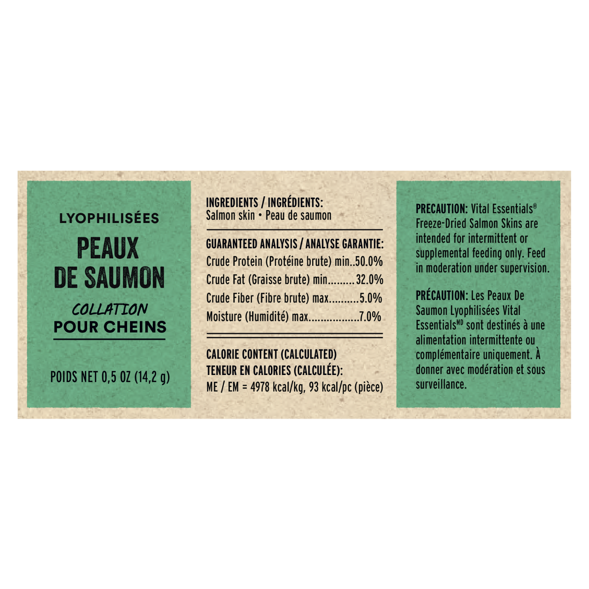 Freeze Dried Dog Treat - Raw Bar - Salmon Skin