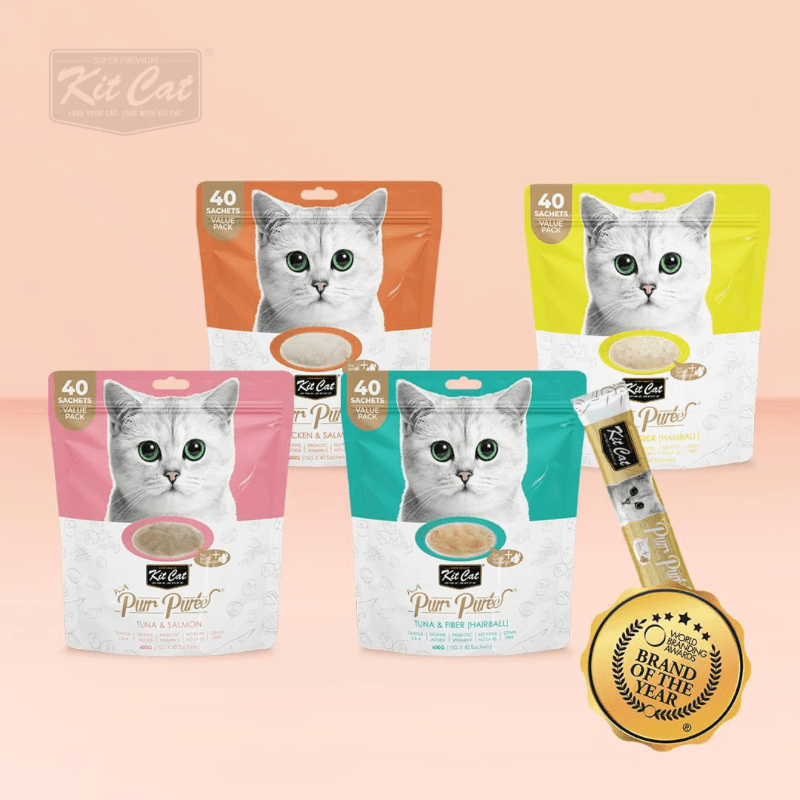 Cat Treat - Purr Purée - Value Pack - Chicken & Salmon - 15 g sachet, pack of 40