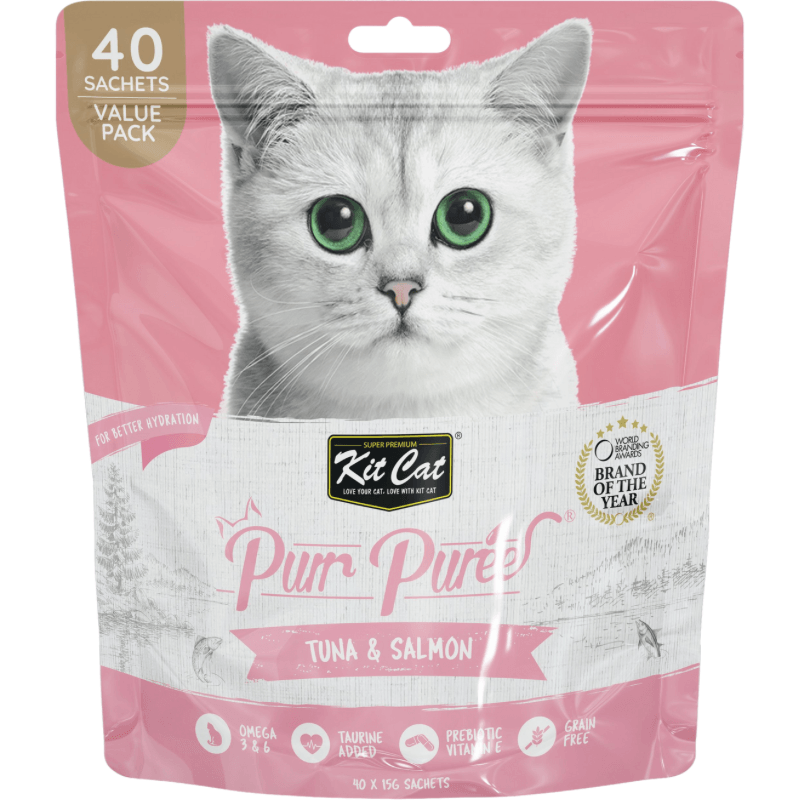 Cat Treat - Purr Purée - Value Pack - Tuna & Salmon - 15 g sachet, pack of 40