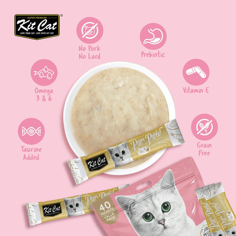 Cat Treat - Purr Purée - Value Pack - Tuna & Salmon - 15 g sachet, pack of 40