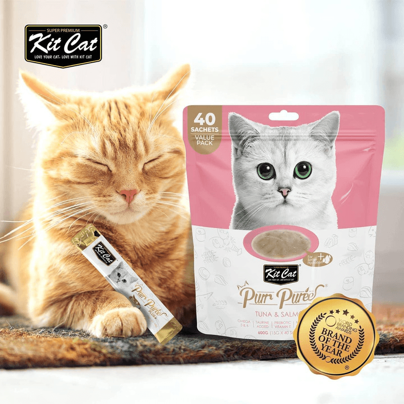 Cat Treat - Purr Purée - Value Pack - Tuna & Salmon - 15 g sachet, pack of 40