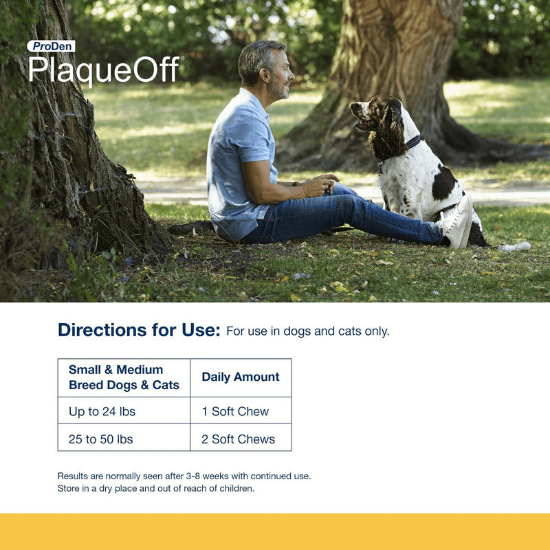 Dog & Cat Dental Care - PlaqueOff Soft Chews For Small & Medium Breed Dogs and Cats