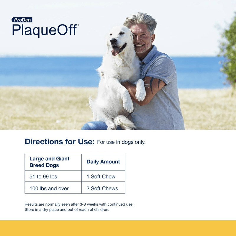 Dog Dental Care - PlaqueOff Soft Chews For Large & Giant Breed Dogs