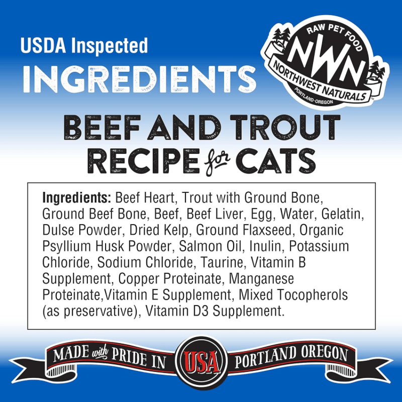 Freeze Dried Cat Food - Nibbles - Beef & Trout Recipe - 11 oz
