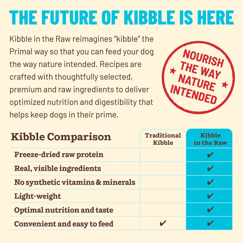 Freeze Dried Dog Food - KIBBLE IN THE RAW - Fish & Pork Recipe with Organic Vegetables