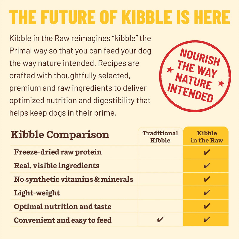 Freeze Dried Dog Food - KIBBLE IN THE RAW - PUPPY Recipe with Organic Vegetables
