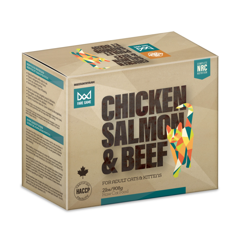 Big Country Raw - Cat - Fare Game Chicken, Salmon & Beef