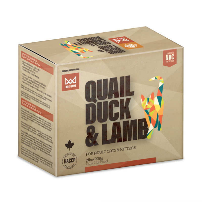 Big Country Raw - Cat - Fare Game Quail, Duck & Lamb