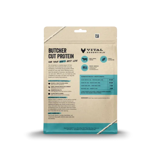 Vital Essentials - Dog GF Freeze Dried Food - Beef Tripe Nibblets - 14oz