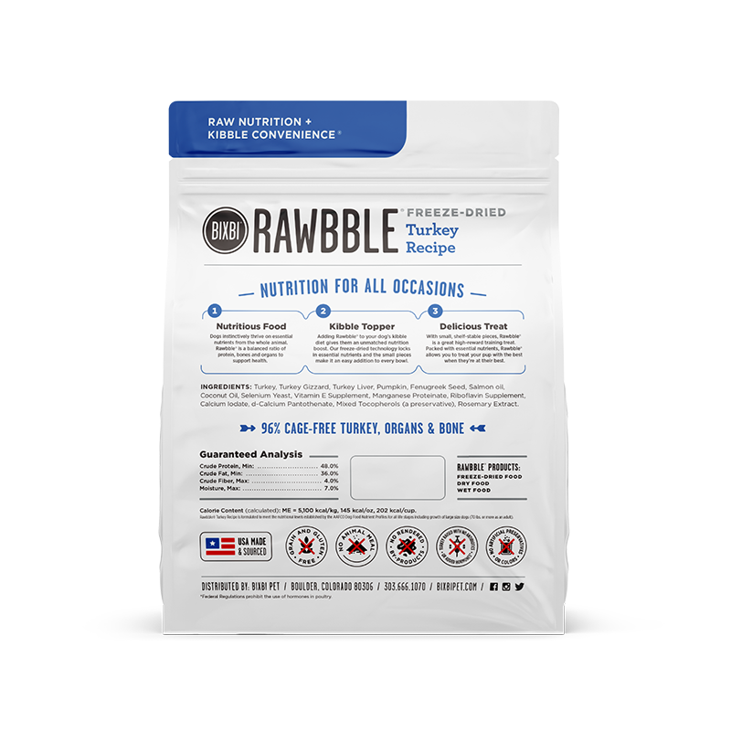 BIXBI - Freeze Dried Rawbble - Freeze Dried Turkey
