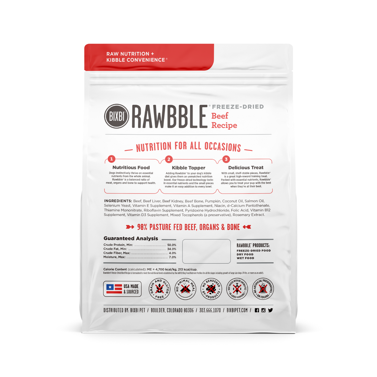 BIXBI - Freeze Dried - Rawbble - Beef