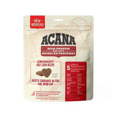 ACANA High-Protein Biscuits for Small to Medium Dogs - Crunchy Beef Liver Recipe