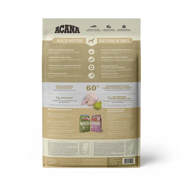 ACANA Singles Limited Ingredient Diet - Duck with Pear Recipe