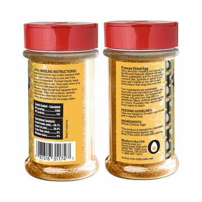 Feeze Dried FUNCTIONAL Food Topper for Dogs & Cats - Whole Egg - 4 oz