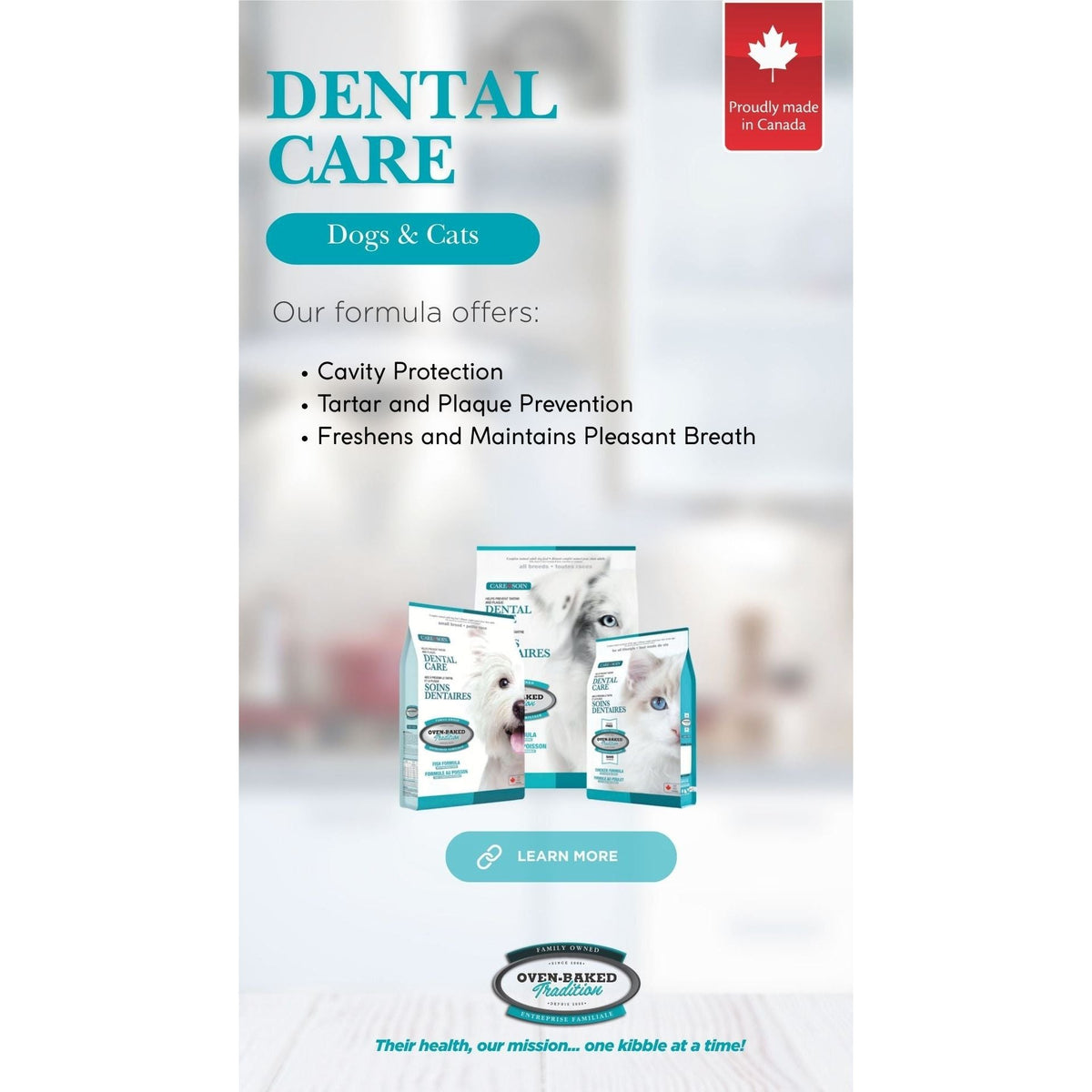 Oven Baked Tradition Dental Care Dry Food For Adult Dogs