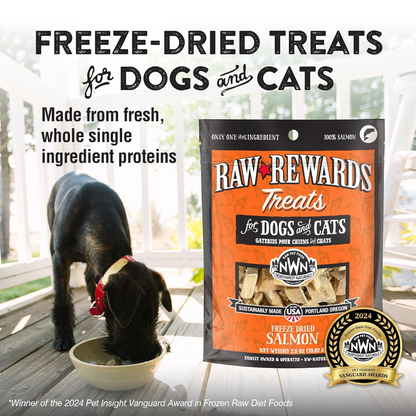 Freeze Dried Treat for Dogs & Cats - RAW REWARDS - Salmon - 2.5 oz