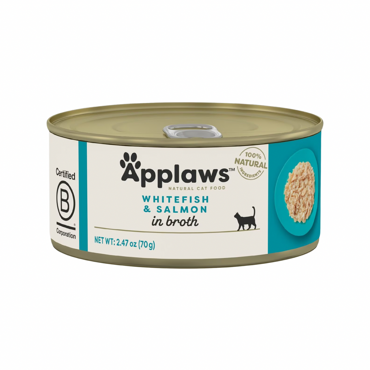 Canned Cat Treat - Whitefish & Salmon in Broth - 2.47 oz