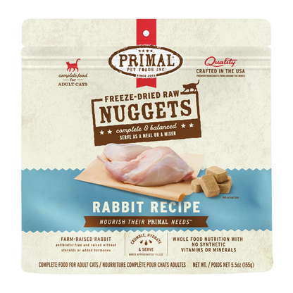 Freeze Dried Cat Food - Rabbit Dinner Nuggets - Adult