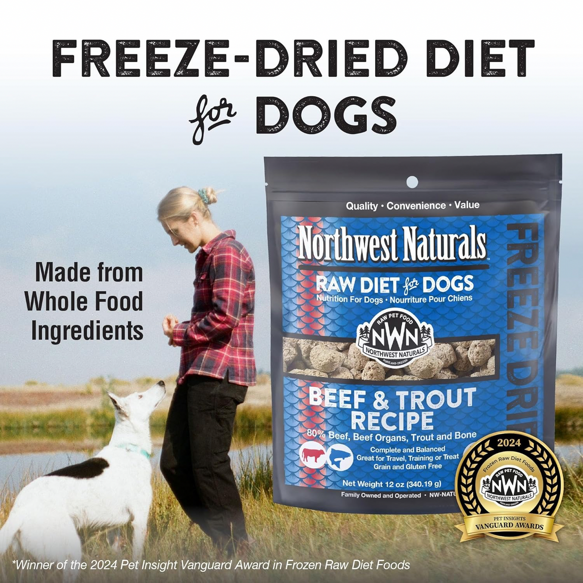 Freeze Dried Dog Food - Nuggets - Beef & Trout Recipe