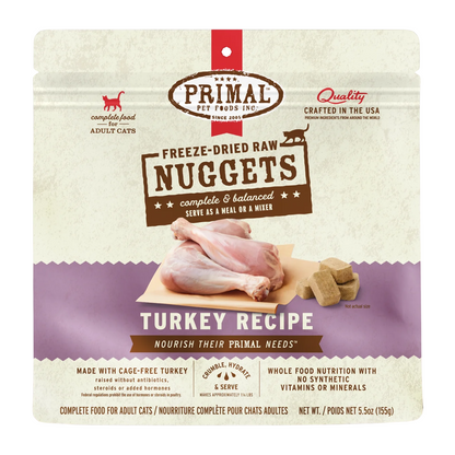 Freeze Dried Cat Food - Turkey Dinner Nuggets - Adult