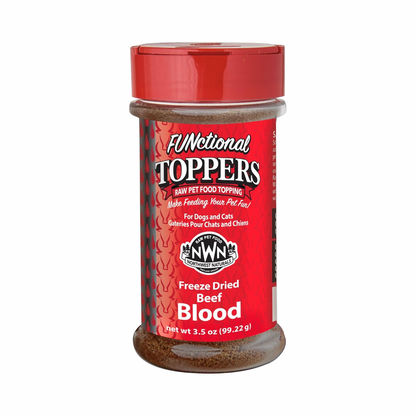 Feeze Dried FUNCTIONAL Food Topper for Dogs & Cats - Beef Blood - 3.5 oz