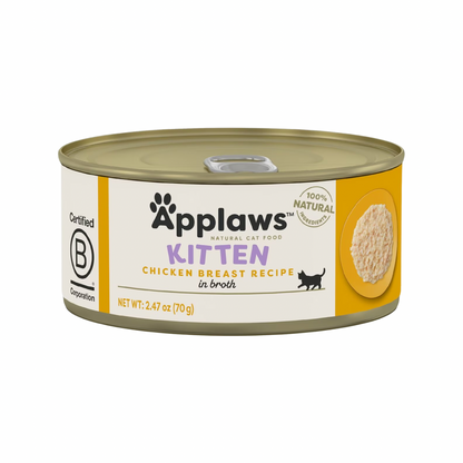 Canned Cat Treat - KITTEN - Chicken Breast in Broth - 2.47 oz
