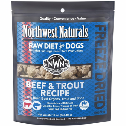 Freeze Dried Dog Food - Nuggets - Beef & Trout Recipe