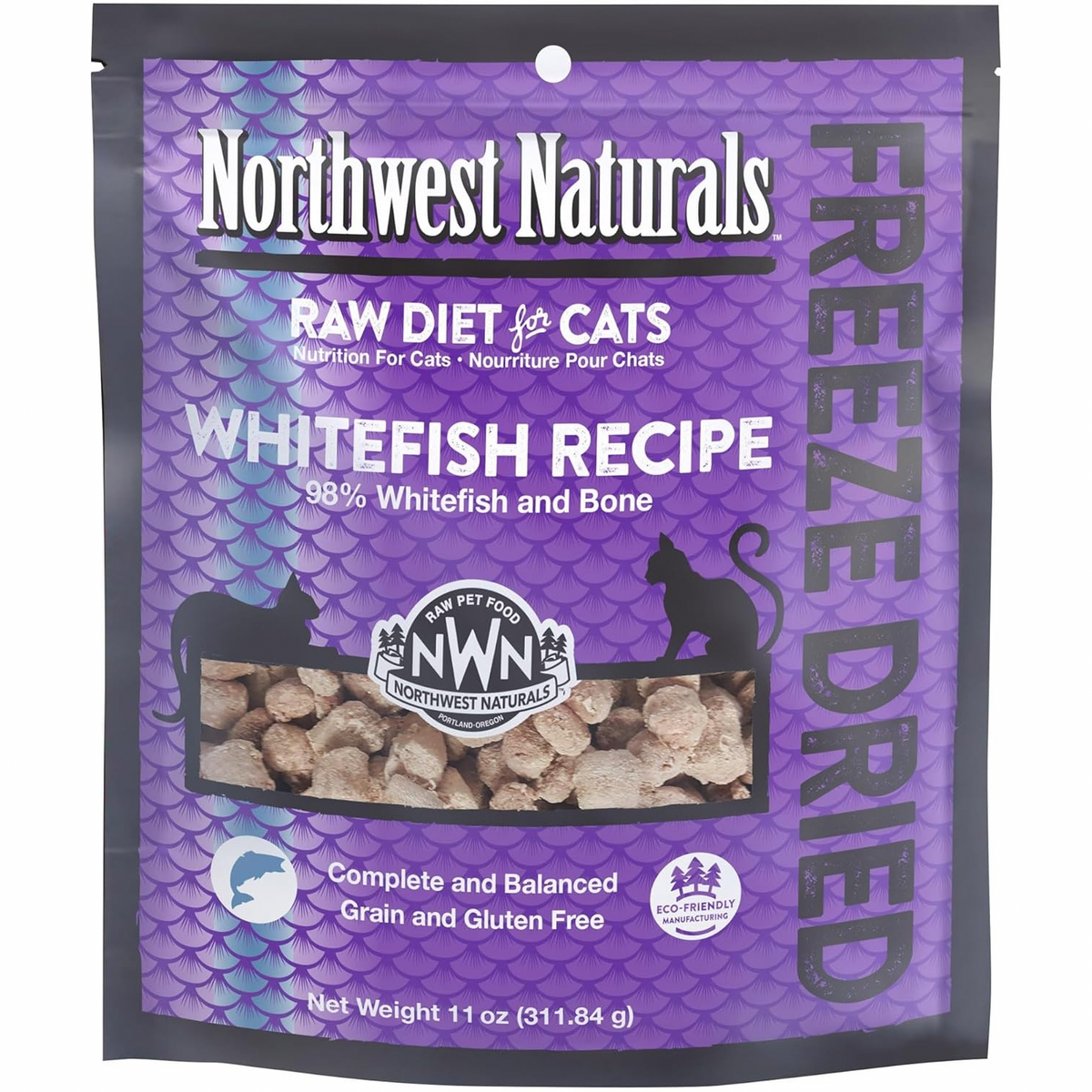 Freeze Dried Cat Food - Nibbles - Whitefish Recipe - 11 oz