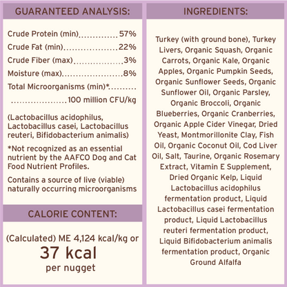 Freeze Dried Cat Food - Turkey Dinner Nuggets - Adult
