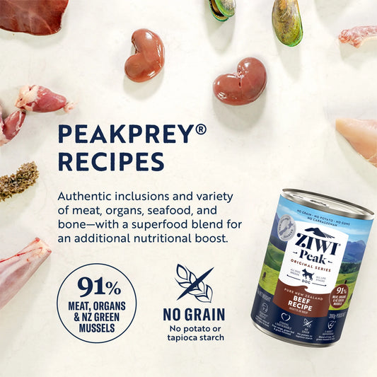 ZIWI Peak Canned Wet Dogs Food-Beef 巅峰狗罐头-牛肉