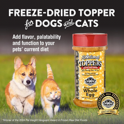 Feeze Dried FUNCTIONAL Food Topper for Dogs & Cats - Whole Egg - 4 oz